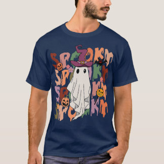 Spooky Ghost Kostüm Hexe Groovy Vibes Hippie Hal T-Shirt