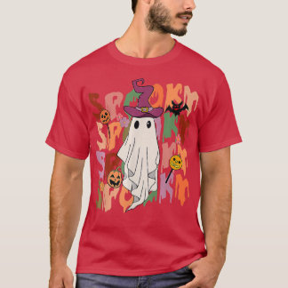 Spooky Ghost Kostüm Hexe Groovy Vibes Hippie Hal T-Shirt