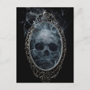 Spooky Ghost Mirror Halloween   Postkarte