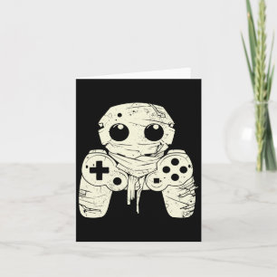 Spooky Ghost Mummy Gaming Controller Halloween Spi Karte