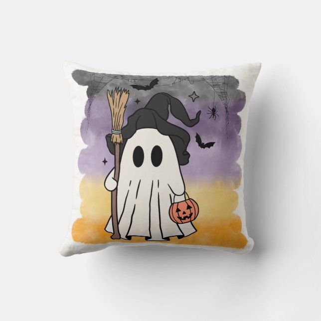 Spooky Ghost Pillow Kissen (Rückseite)
