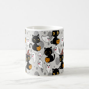 Spooky Ghost Pumpkin Paws Kaffeetasse