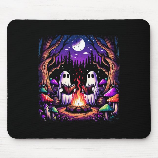 Spooky Ghost Reading Book Cotattaccore Lehrer Mousepad (Vorne)