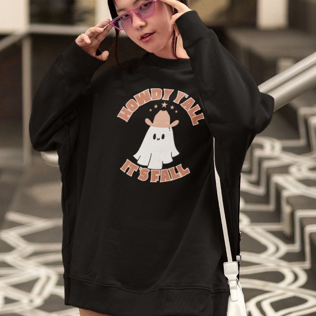 Spooky Ghost Retro Halloween Fall Sweatshirt (Von Creator hochgeladen)