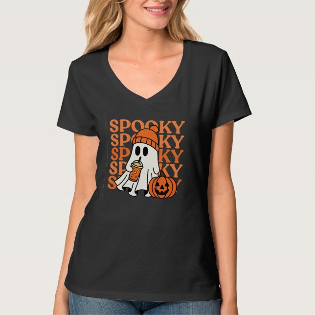 Spooky Ghost Vibes T-Shirt (Vorderseite)