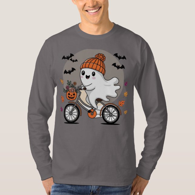 Spooky Ghosted Ride Shirt - Langschläfchen (Vorderseite)
