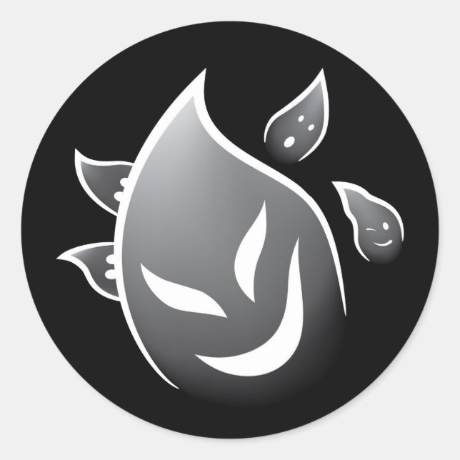 Spooky Ghosts Runder Aufkleber (Vorderseite)