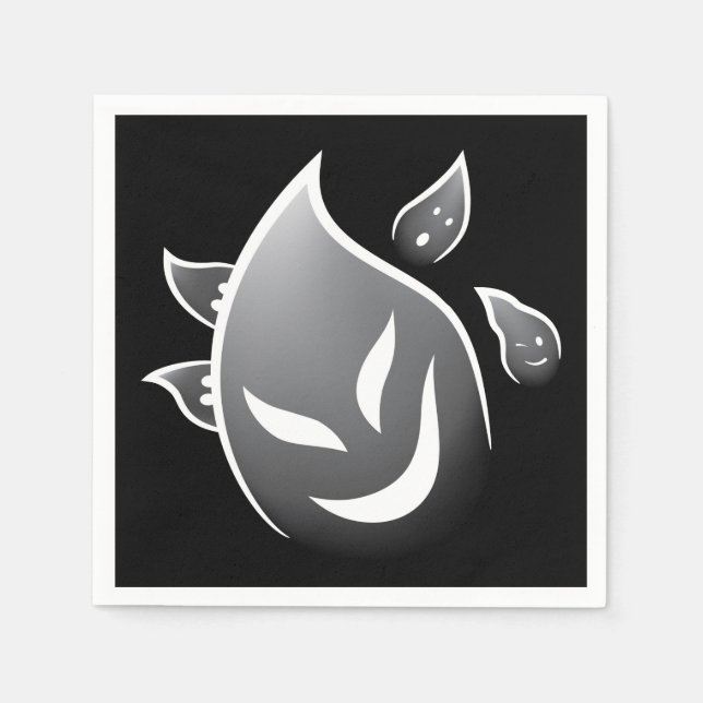 Spooky Ghosts Serviette (Vorderseite)