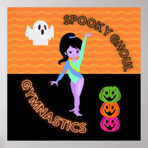 Spooky Ghoul Gymnastik Monster Gymnastik Halloween Poster