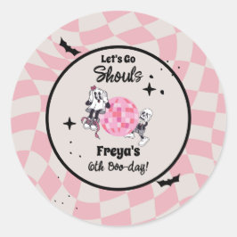 Spooky Ghoul Halloween Any Age Birthday Runder Aufkleber