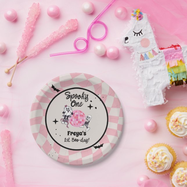 Spooky Ghoul Halloween First Birthday  Pappteller (Party)