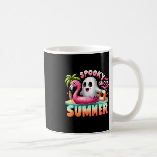Spooky Ghoul Summer Funny Ghost Flamingo Summer Va Kaffeetasse