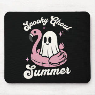 Spooky Ghoul Summer Niedlich Ghost Flamingo Summer Mousepad