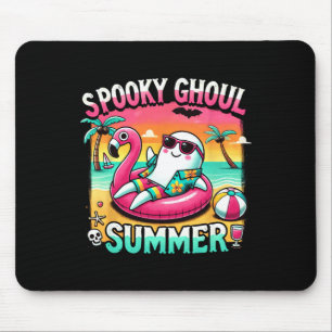 Spooky Ghoul Summer Niedlich Ghost Flamingo Summer Mousepad