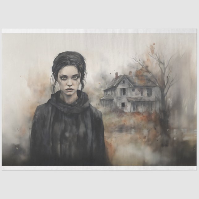 Spooky Girl 1 Decoupage Paper Seidenpapier (Vorderseite)