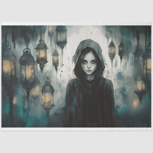 Spooky Girl 2 Decoupage Paper Seidenpapier (Vorderseite)