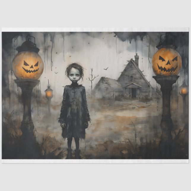 Spooky Girl 3 Decoupage Paper Seidenpapier (Vorderseite)