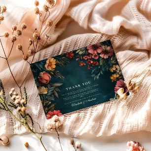 Spooky Glam Wedding Dankeskarte