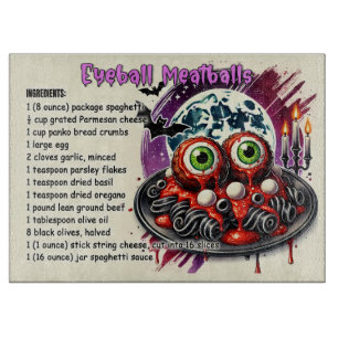 Spooky Glas Cutting Board für Halloween Küche Schneidebrett