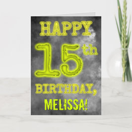 Spooky Glows Aura sehen "GLÜCKLICH 15. GEBURTSTAG" Karte