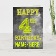 Spooky Glows Aura sehen "GLÜCKLICH 4. GEBURTSTAG"