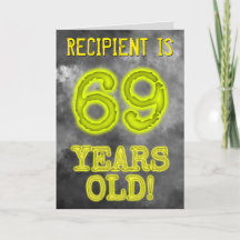 Spooky glühende Aura Look "69 JAHRE ALT!" + Name