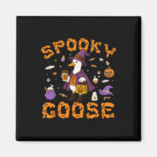 Spooky Goose Funny Kaffee Halloween Hexenfrauen Gi Magnet