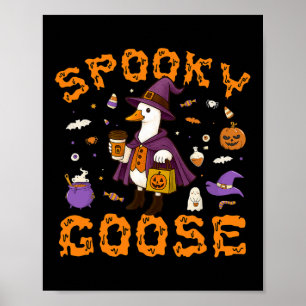 Spooky Goose Funny Kaffee Halloween Hexenfrauen Gi Poster
