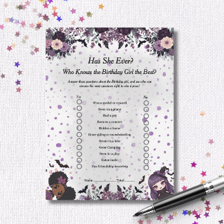 Spooky Gothday Mädchen hat sie je Spielkarte Feiertagskarte