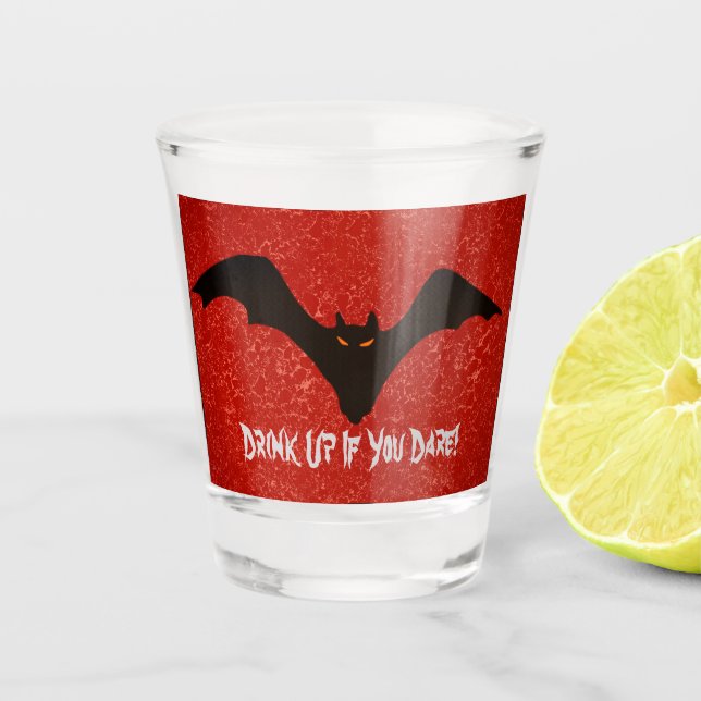 Spooky Gothic Bats Halloween-Party Schnapsglas (Vorderseite)