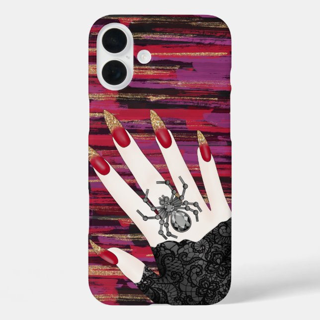 SPOOKY GOTHIC FRAUEN HAND MIT LANGEN NAILEN Case-Mate iPhone HÜLLE (Rückseite)