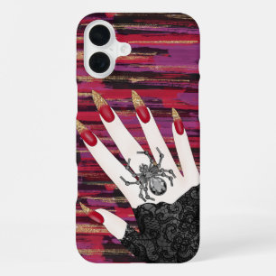 SPOOKY GOTHIC FRAUEN HAND MIT LANGEN NAILEN iPhone 16 PLUS HÜLLE