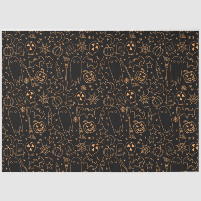 Spooky Gothic Halloween Dekoupage Tissue Seidenpapier (Vorderseite)