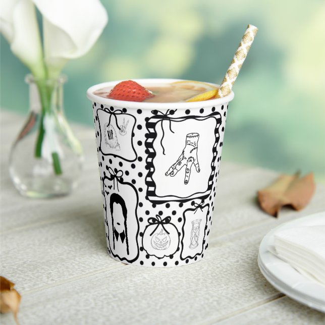 Spooky Gothic Halloween Paper Cups Pappbecher (In Situ)