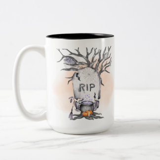 Spooky Gothic Halloween Zweifarbige Tasse