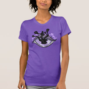 Spooky Gothic Lila Eye Halloween Art T-Shirt