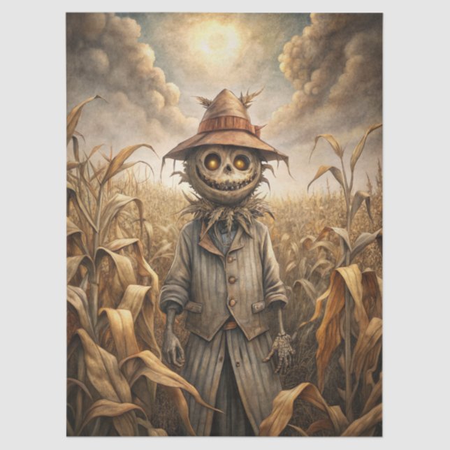 Spooky Gothic Scarecrow Fantasy  Seidenpapier (Vorderseite)