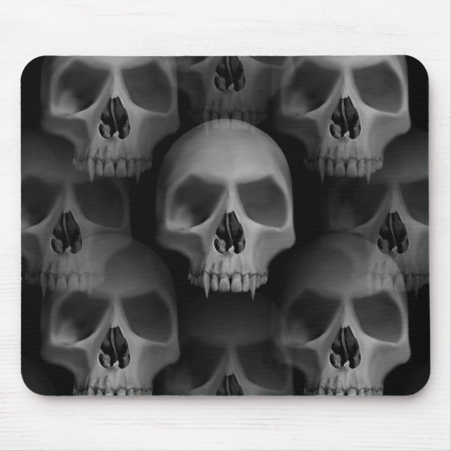 Spooky-Gothic-Schädel Mousepad (Vorne)