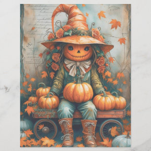 Spooky Gothy Vintag Halloween Scrapbook Paper
