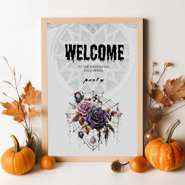 Spooky-gotische Rose und Halloween-Party Poster (Von Creator hochgeladen)