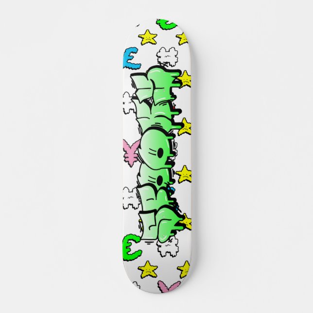 Spooky Graffiti Custom Personalisiert Skateboard (Vorne)