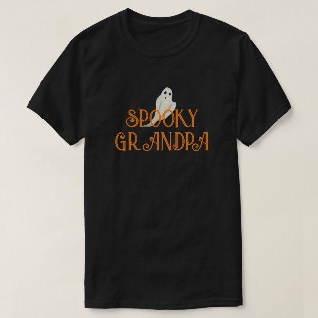 Spooky Grandpa Halloween Schwarzes T-Shirt (Design vorne)