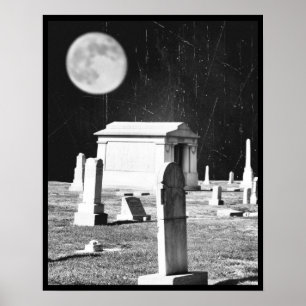 Spooky Graveyard Poster