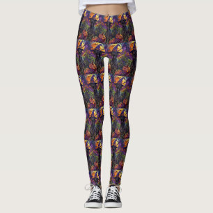 Spooky Great Dane Halloween Hexenkürbis Leggings