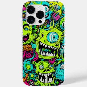 Spooky Green Monster Pattern Case-Mate iPhone 14 Pro Max Hülle