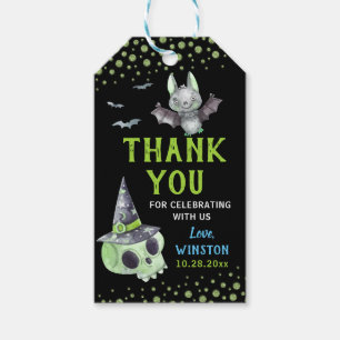 Spooky Green Skull-Wette Halloween vielen Dank Geschenkanhänger