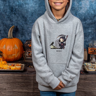 Spooky Grim Sensenmann Graveyard Crow Gothic Hallo Hoodie
