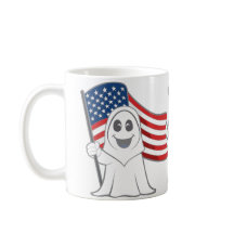 Spooky Grim Sensenmann USA Flag Halloween
