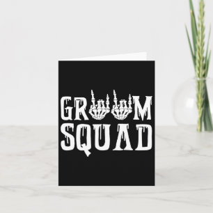 Spooky Groom Squad Gothic Wedween Bachel Karte