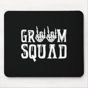 Spooky Groom Squad Gothic Wedween Bachel Mousepad